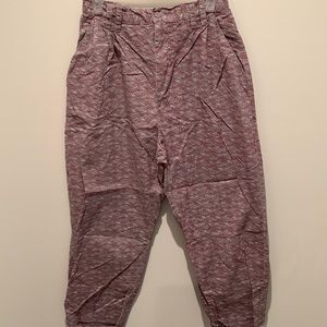 Vintage umbrella print trousers